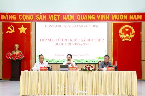 Đại biểu Quốc hội tỉnh Khánh Hòa tiếp xúc cử tri 4 xã, phường khu vực Ninh Hòa