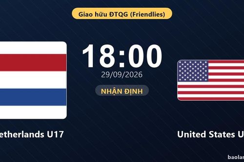 Nhận định Netherlands U17 vs United States U17: Hứa hẹn màn đôi công