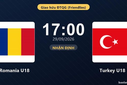 Nhận định Romania U18 vs Turkey U18: Cuộc đấu của hai hàng thủ