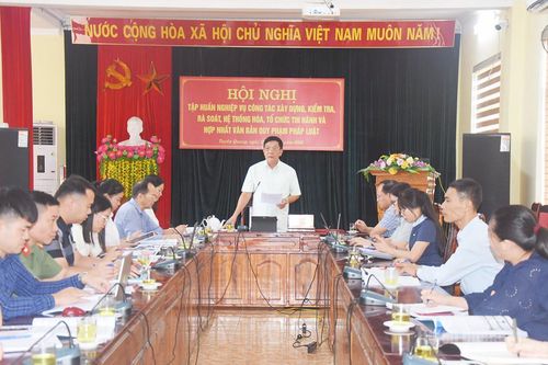 Tập huấn nghiệp vụ công tác xây dựng, tổ chức thi hành và hợp nhất văn bản quy phạm pháp luật