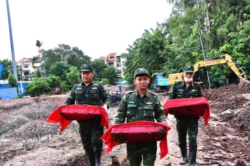 Tiếp tục phát hiện nhiều hài cốt liệt sĩ tại Công viên Lê Thị Riêng