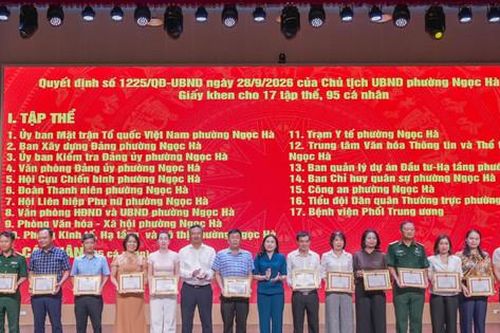 Tổng kết diễn tập chiến đấu phòng thủ cụm phường Láng - Ngọc Hà - Giảng Võ