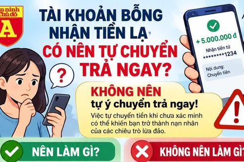 Tài khoản bỗng nhận tiền lạ: Có nên tự chuyển trả ngay?