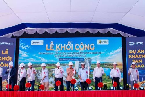 Khởi công khu khách sạn, căn hộ dịch vụ và trung tâm hội nghị quốc tế tại Khu Công nghệ cao Hòa Lạc