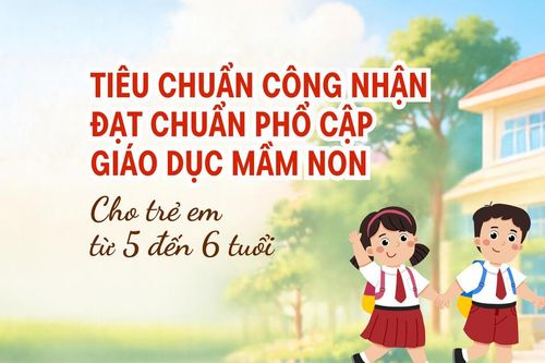 [Infographic] Tiêu chuẩn công nhận đạt chuẩn phổ cập giáo dục mầm non cho trẻ em từ 5-6 tuổi