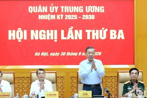 [Ảnh] Tổng Bí thư, Chủ tịch nước Tô Lâm chủ trì Hội nghị Quân ủy Trung ương lần thứ ba