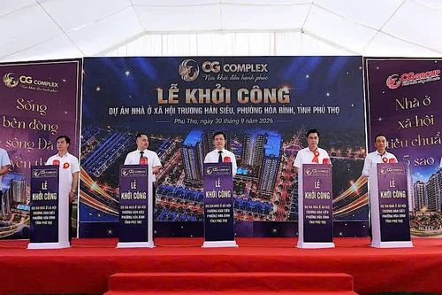 Phú Thọ khởi công xây dựng 680 căn nhà ở xã hội tại phường Hòa Bình