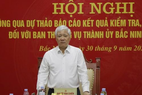 Thông qua dự thảo báo cáo kết quả kiểm tra, giám sát đợt 3 đối với Ban Thường vụ Thành ủy Bắc Ninh