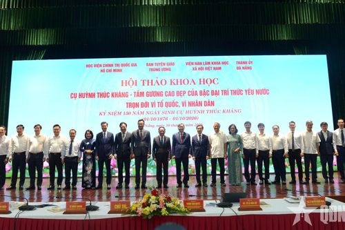Hội thảo khoa học 'Cụ Huỳnh Thúc Kháng - Tấm gương cao đẹp của bậc đại trí thức yêu nước, trọn đời vì Tổ quốc, vì nhân dân'