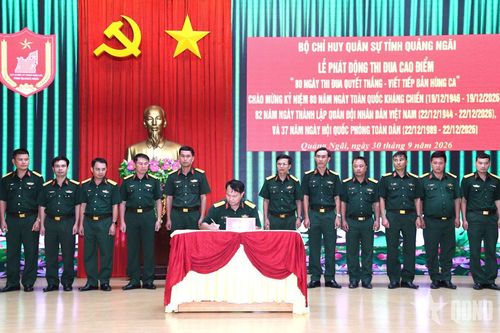 Bộ CHQS tỉnh Quảng Ngãi phát động '80 ngày thi đua Quyết thắng-Viết tiếp bản hùng ca'