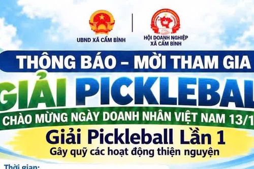 Cẩm Bình tổ chức Giải Pickleball kết nối doanh nhân, gây quỹ thiện nguyện