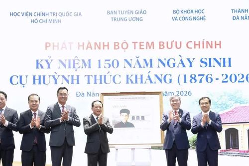 Phát hành bộ tem đặc biệt kỷ niệm 150 năm Ngày sinh cụ Huỳnh Thúc Kháng: Khắc ghi dấu ấn một nhân cách lớn