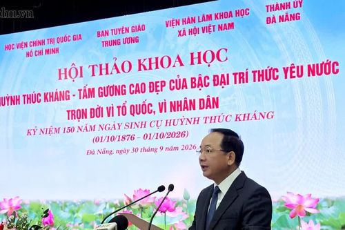 Hội thảo khoa học 'Cụ Huỳnh Thúc Kháng - Tấm gương cao đẹp của bậc đại trí thức yêu nước, trọn đời vì Tổ quốc, vì nhân dân'