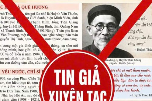Cảnh báo tờ rơi giả mạo kỷ niệm 150 năm Ngày sinh cụ Huỳnh Thúc Kháng