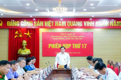 Ban Chỉ đạo tỉnh về phòng, chống tham nhũng, lãng phí, tiêu cực họp phiên thứ 17