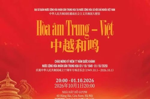 'Hòa âm Trung-Việt' quy tụ nghệ sỹ Việt Nam và Trung Quốc tại Nhà hát Hồ Gươm