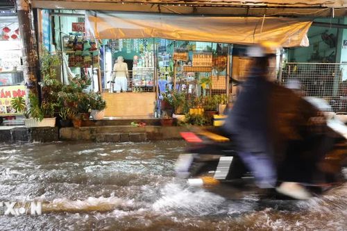 Thành phố Hồ Chí Minh: Mưa lớn kết hợp triều cường khiến nhiều khu vực ngập sâu