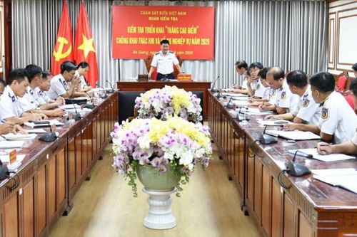 Kiểm tra công tác chống khai thác IUU tại BTL Vùng Cảnh sát biển 4