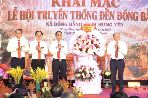 Khai mạc lễ hội truyền thống đền Đồng Bằng năm 2026