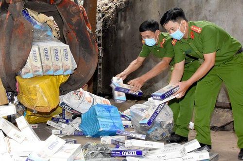 An Giang tiêu hủy hơn 48.700 bao thuốc lá ngoại nhập lậu