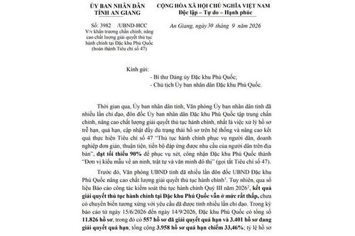 Phú Quốc có 3.958 hồ sơ thủ tục hành chính quá hạn