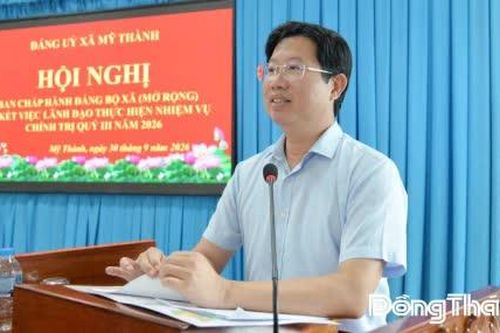 Đồng chí Huỳnh Minh Tuấn: Xã Mỹ Thành phấn đấu hơn để hoàn thành toàn diện các nhiệm vụ