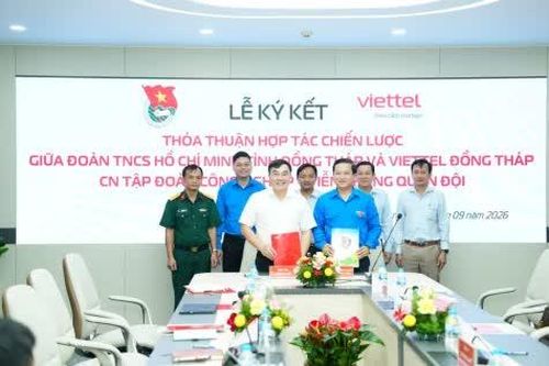 Đồng Tháp: Tỉnh đoàn và Viettel ký kết hợp tác chuyển đổi số