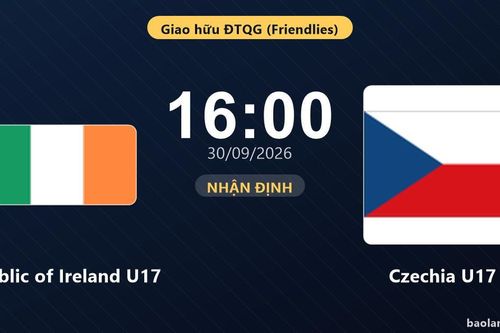 Nhận định Republic of Ireland U17 vs Czechia U17 - Giao hữu ĐTQG (Friendlies)