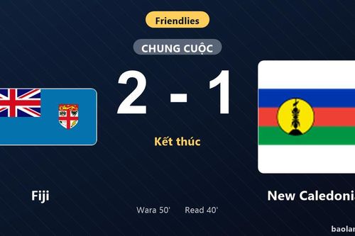 Thống kê trận đấu Fiji 2-1 New Caledonia: Fiji ngược dòng ngoạn mục