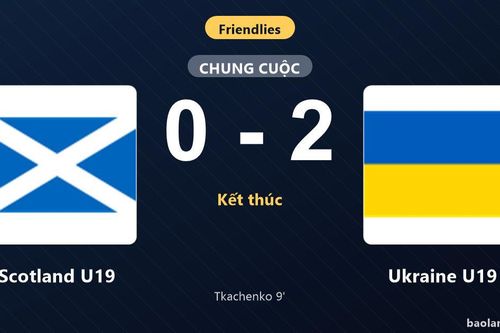 Thống kê trận đấu Scotland U19 0-2 Ukraine U19: Ukraine U19 giành chiến thắng chung cuộc