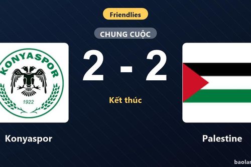 Konyaspor và Palestine bất phân thắng bại trong trận giao hữu quốc tế