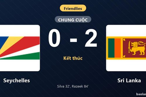 Thống kê trận đấu Seychelles 0-2 Sri Lanka: A. Razeek tỏa sáng, Sri Lanka giành trọn 3 điểm