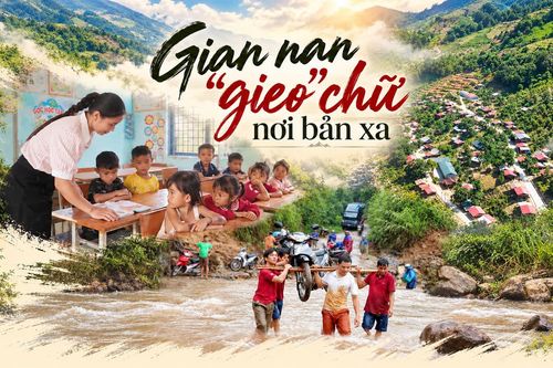 Gian nan 'gieo' chữ nơi bản xa