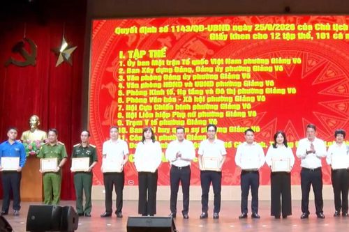 Tống kết diễn tập chiến đấu phòng thủ cụm phường Láng, Ngọc Hà, Giảng Võ