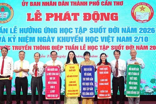 Cần Thơ phát động 'Tháng Khuyến học' và Tuần lễ hưởng ứng học tập suốt đời năm 2026