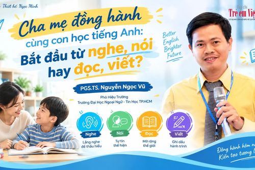 PGS.TS Nguyễn Ngọc Vũ chia sẻ 'bí kíp' dạy tiếng Anh giúp trẻ thích học, tự tin giao tiếp