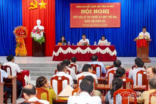 Đoàn đại biểu Quốc hội tỉnh Cà Mau tiếp xúc cử tri xã Đông Hải và xã Gành Hào