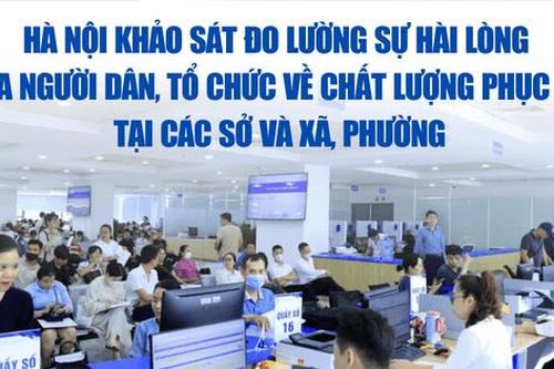 Hà Nội khảo sát đo lường sự hài lòng của người dân, tổ chức về chất lượng phục vụ tại các sở và xã, phường