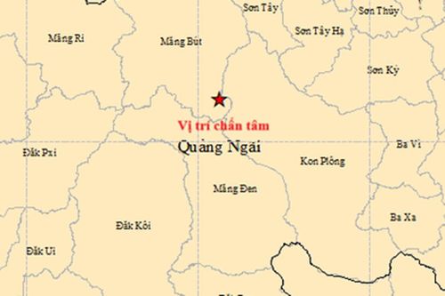 Quảng Ngãi động đất mạnh 3.8 độ