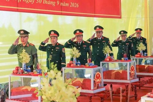 An táng 30 hài cốt liệt sĩ được quy tập trong chiến dịch 500 ngày đêm ở Quảng Trị