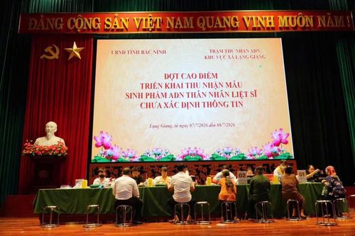 Bắc Ninh chuẩn bị thu nhận mẫu ADN thân nhân liệt sĩ đợt 2 năm 2026