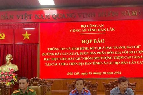Công an Đắk Lắk thông tin về vụ án phân bón giả và trộm cắp tại cơ sở thờ tự