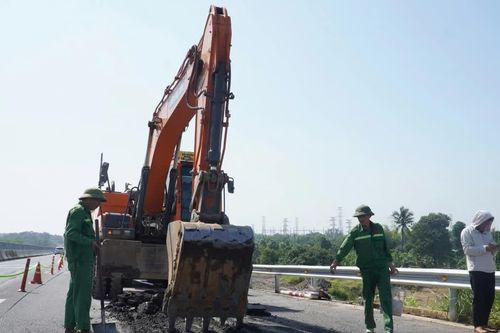 Cao tốc Biên Hòa - Vũng Tàu bị nứt mặt đường, nhà thầu khắc phục ra sao?