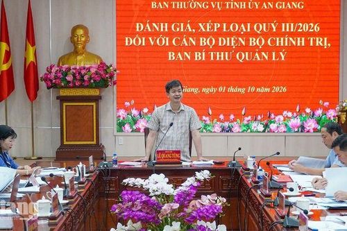 Bí thư Tỉnh ủy An Giang Lê Quang Tùng: Đánh giá cán bộ phải dựa trên sản phẩm, hiệu quả công việc