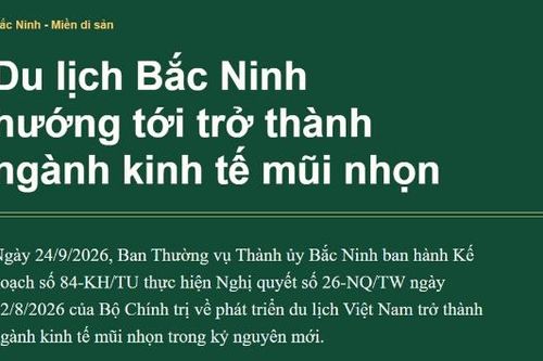 Bắc Ninh phát triển du lịch từ giá trị di sản
