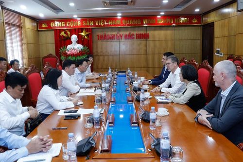Bí thư Thành ủy Bắc Ninh Nguyễn Hồng Thái tiếp và làm việc với Tập đoàn ENERTRAG