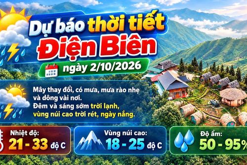Bản tin Dự báo thời tiết ngày 2/10/2026