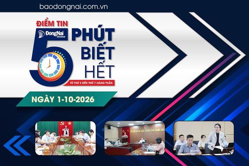 Điểm tin '5 phút biết hết' sáng 1-10: Tập trung đẩy mạnh công tác bồi thường, giải phóng mặt bằng các dự án, công trình