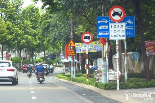 Điều chỉnh phân làn xe trên đường Đồng Khởi từ ngày 2-10