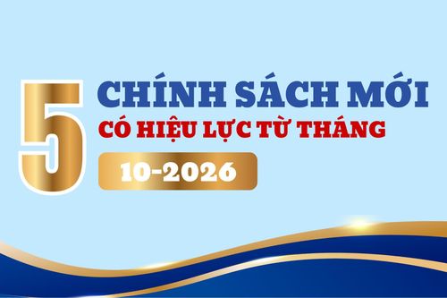5 chính sách mới có hiệu lực từ tháng 10-2026